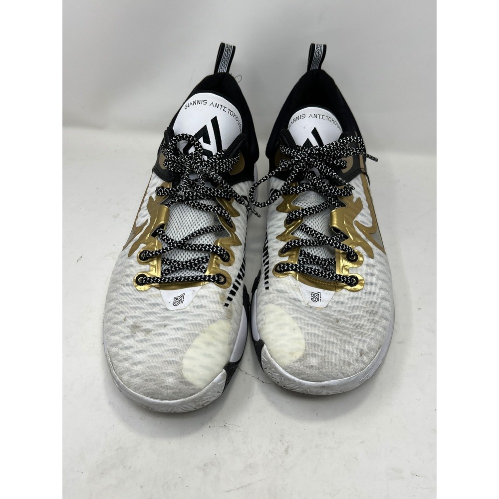 Nike Giannis Immortality White Black Metallic Gold Basketball ShoesCZ4099-100 14